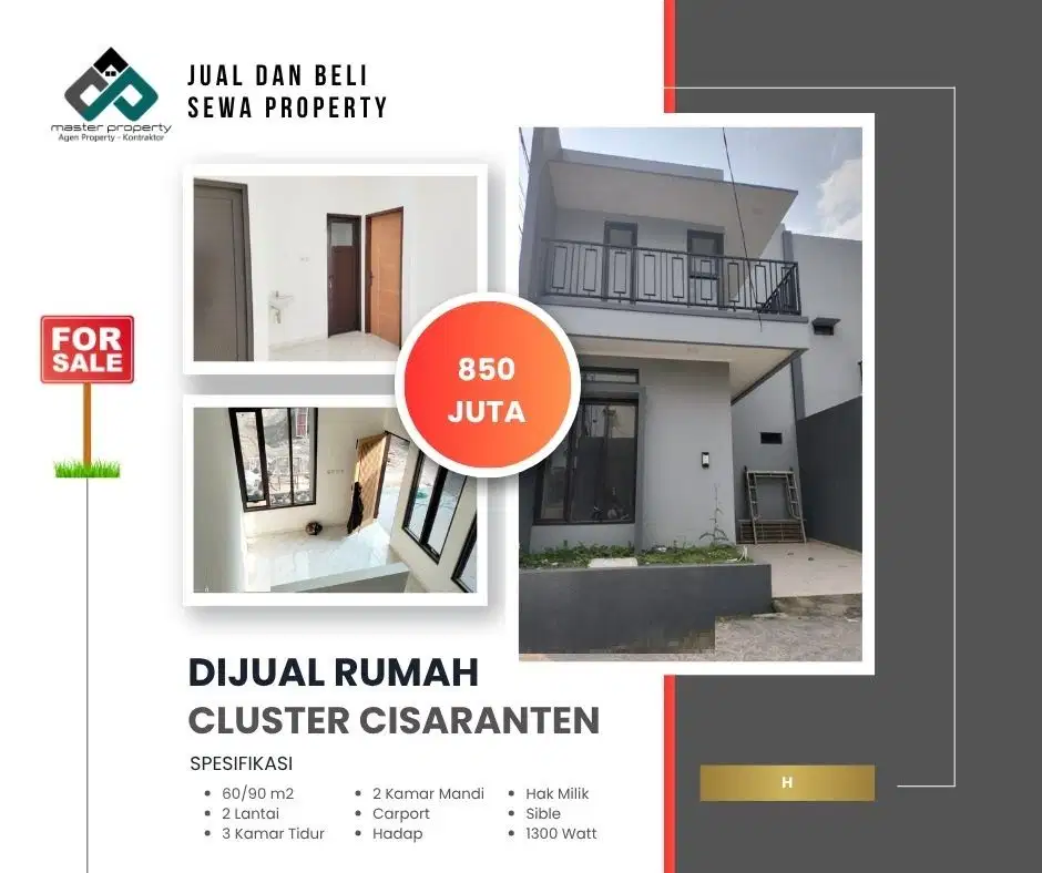 Rumah 2 lantai di Cluster Cisaranten Kulon Arcamanik Kota Bandung