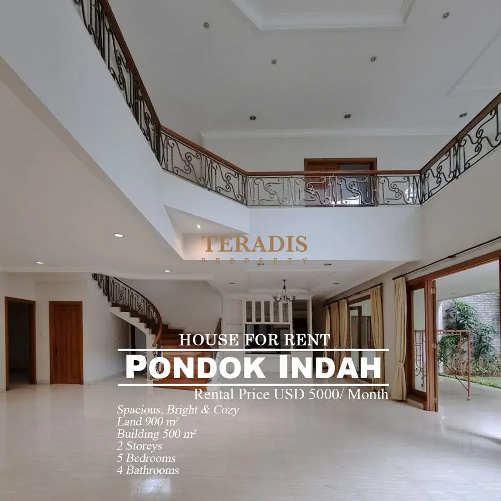 DISEWAKAN RUMAH MEWAH DI KAWASAN PONDOK INDAH