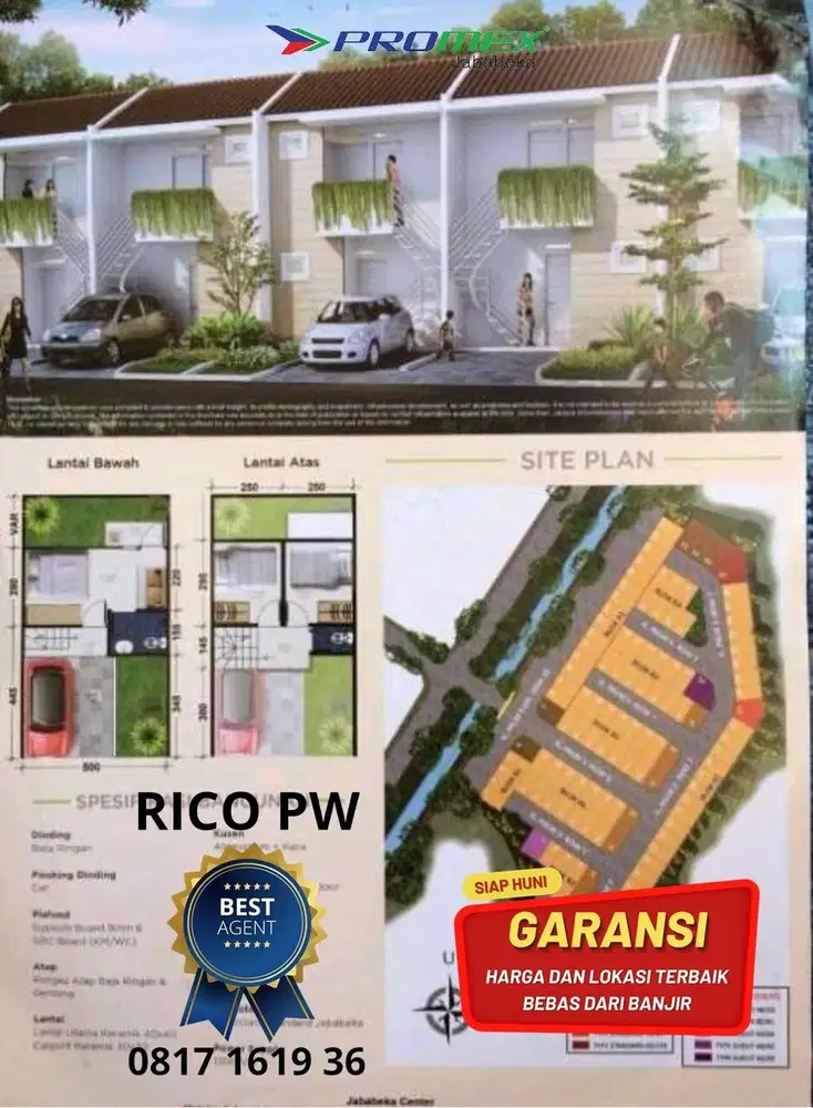 Rumah Town House Siap Huni Kondisi Rapi Bersih Bisa Dijadikan Kost