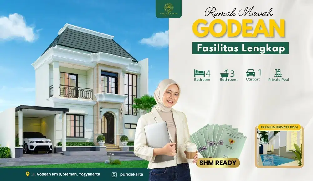 Rumah Super Murah  Kolam Renang Jl Godean sleman  Dekat  Kampus Universitas 'Aisyiyah Sertifika Ready