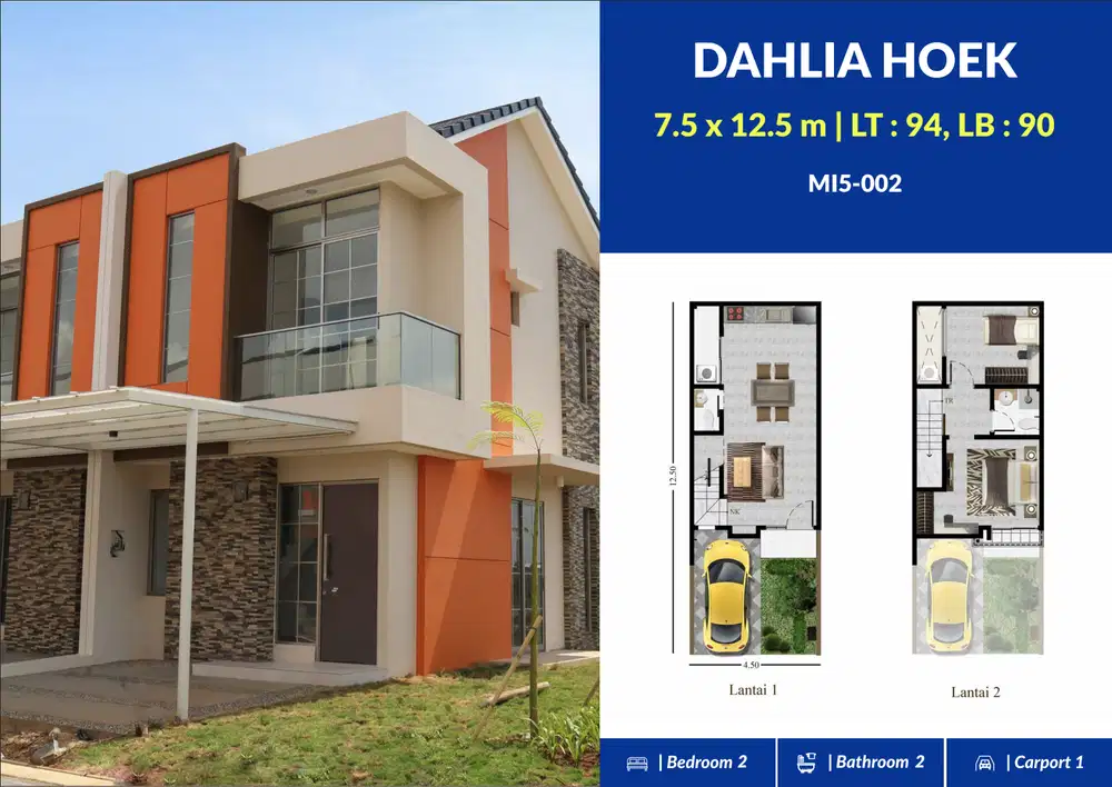 Rumah 2 Lantai hoek Cluster Miami di PIK 2