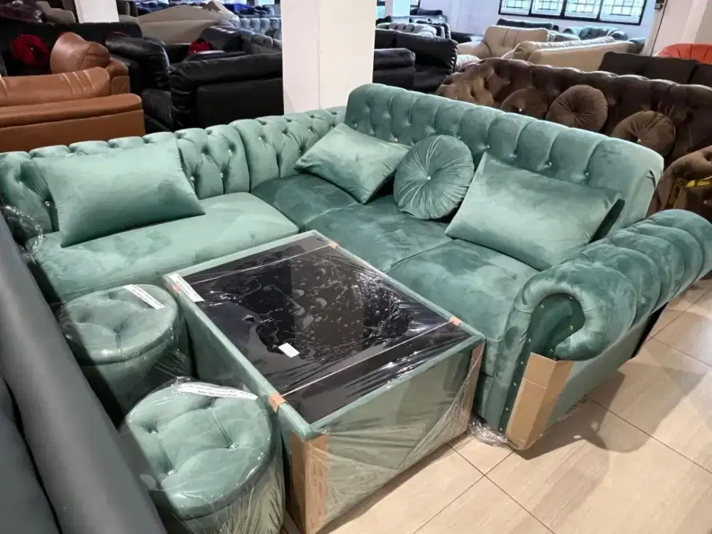 Promo Sofa Cantik kain bludru lembut dan empuk