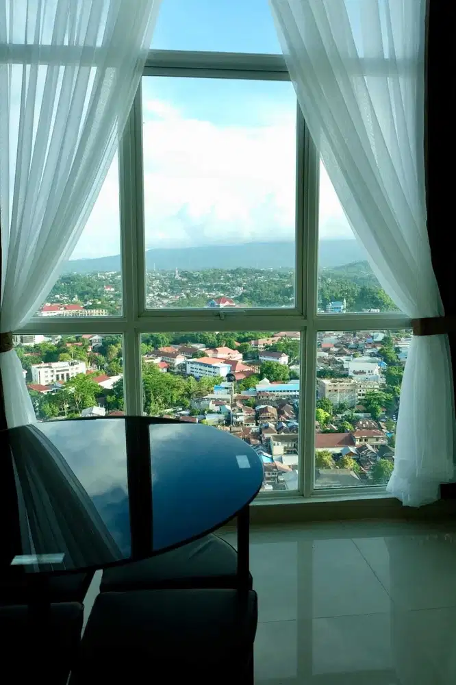 Dijual murah apartemen Lagoon Bahu 2 Bed view kota Manado full furnish