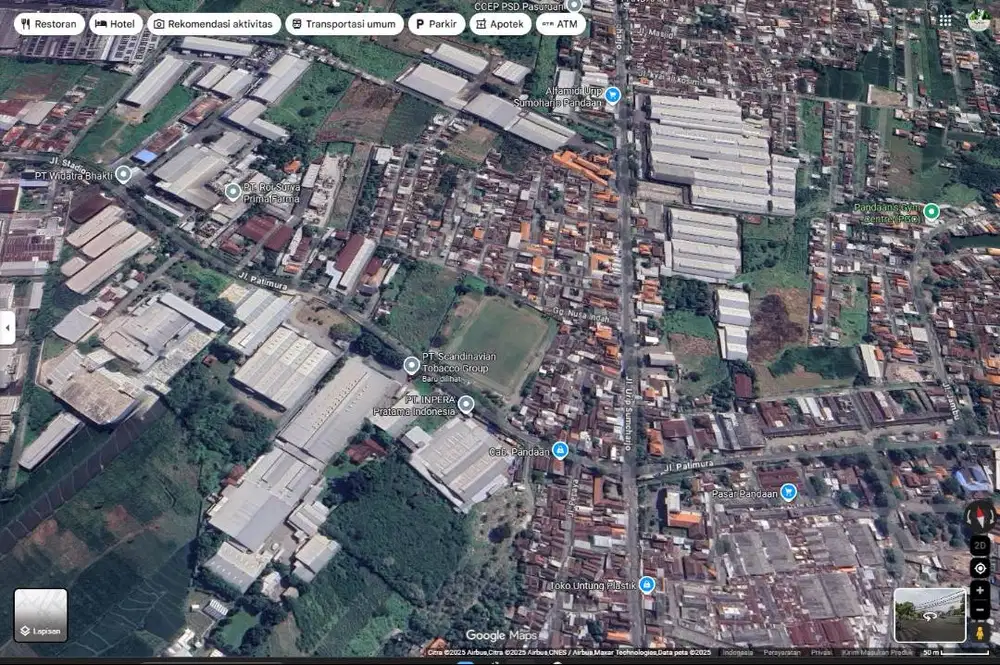 Dijual/ Disewakan Tanah Industri di Pandaan Akses Trailer 40Feet NEGO