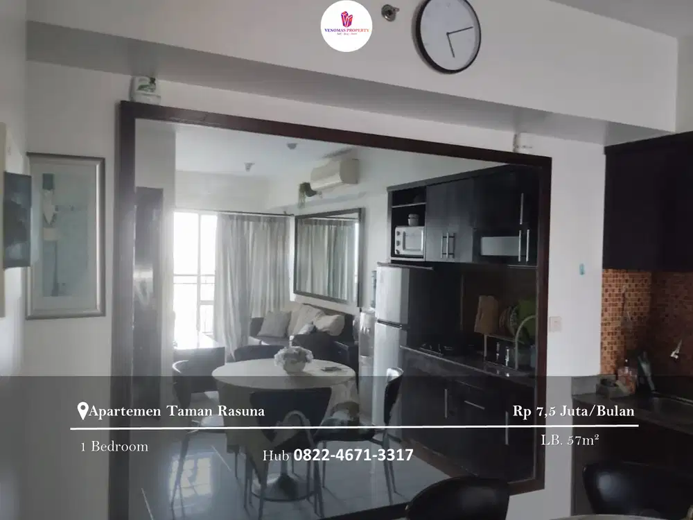 Disewakan Apartement Taman Rasuna 1 Bedroom Full Furnished Lantai Sedang