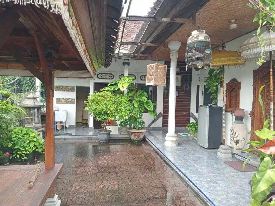 For sale rumah etnik bali 2lt 265m2 cekomaria peguyangan jl5mtr aspal