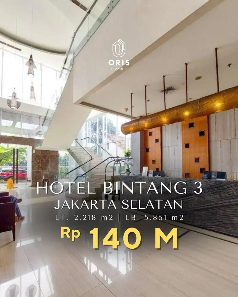 For Sale Hotel Bintang 3 Lokasi Strategis Di Jakarta Selatan