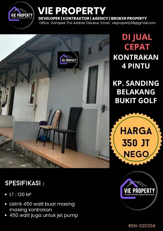 HARGA DI BAWAH PASAR   KONTRAKAN  Di Kp. Sanding Bojong Nangka