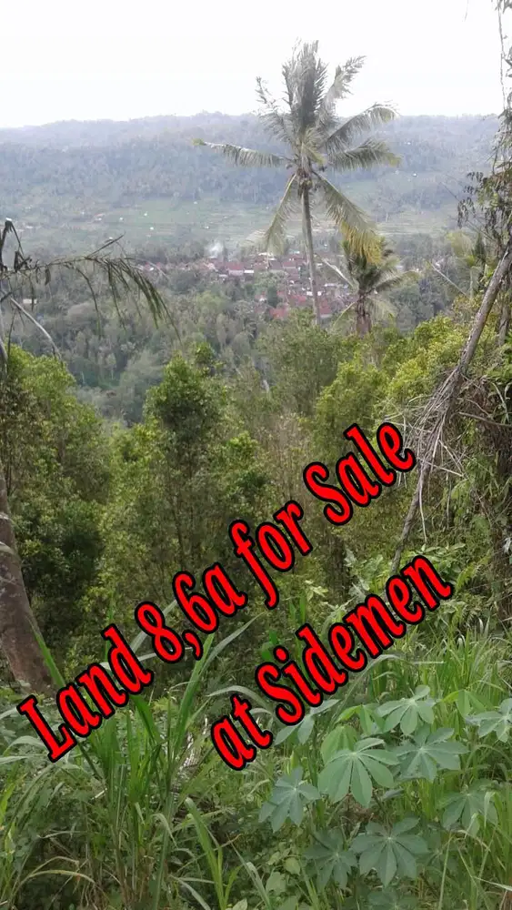 Land 8,6a for Sale at Sidemen Traditional Village Bali