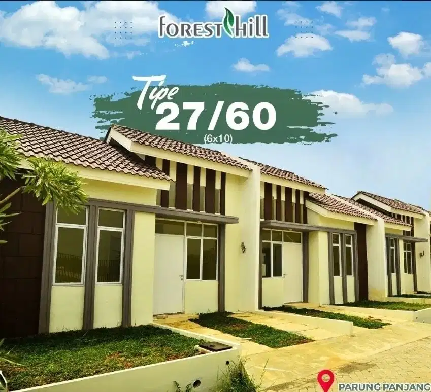 Foresthill Parung panjang siap huni termurah, dekat stasiun akses KRL