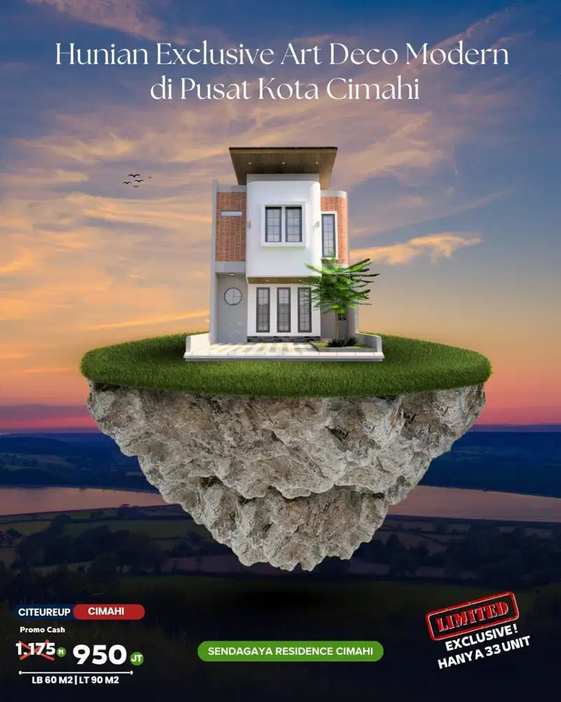Promo Rumah di cimahi kota ciuyah 2 menit ke smk 3 cimahi sudah shm