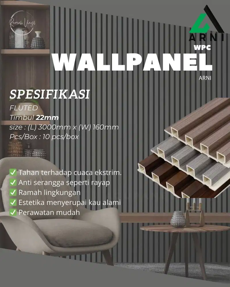 WPC Wallpanel Arni | WPC Tahan Lama dan Aestethic