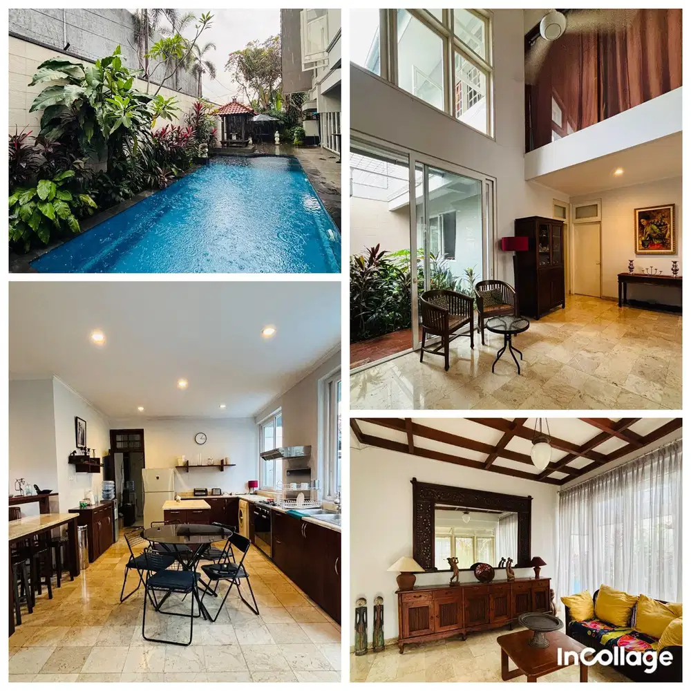 Disewakan Rumah Mewah dengan Kolam Renang – Lokasi Dekat French School
