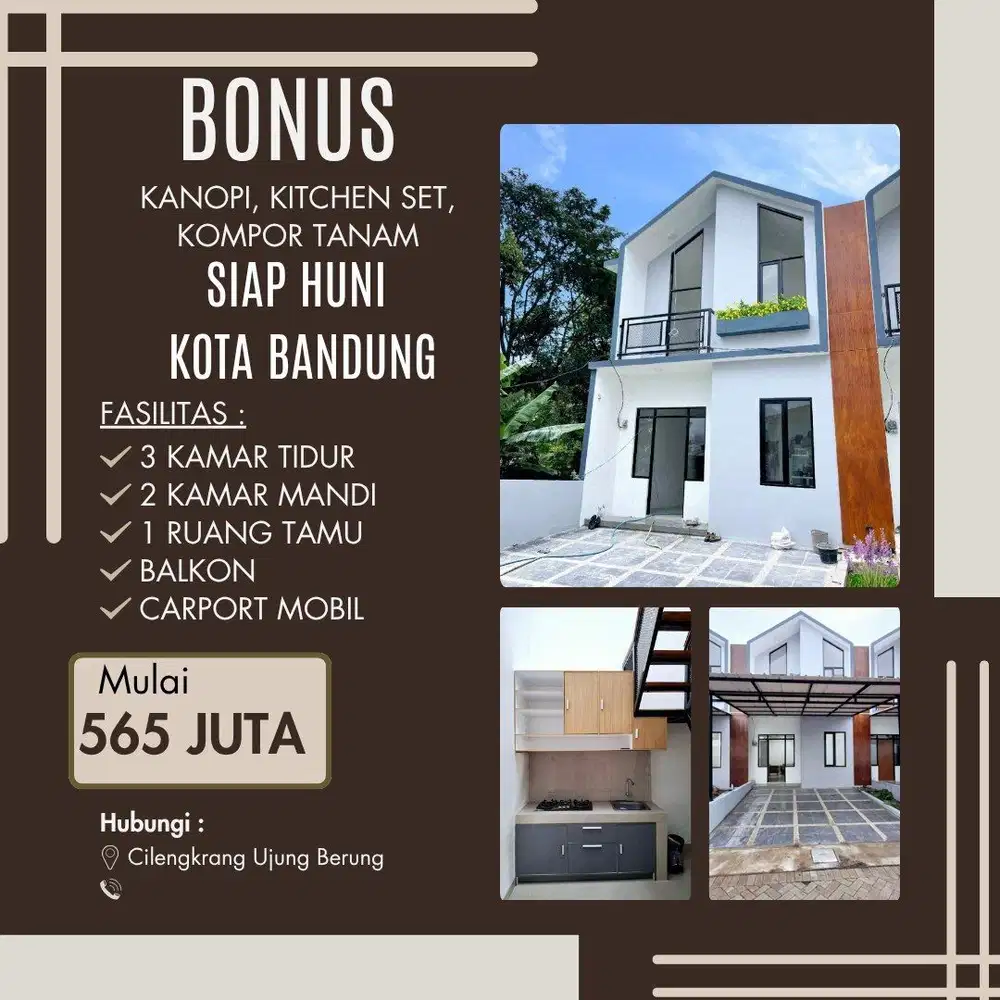 Calista City Light Rumah 2 Lt di cilengkrang cibiru dkt gedebage bdg