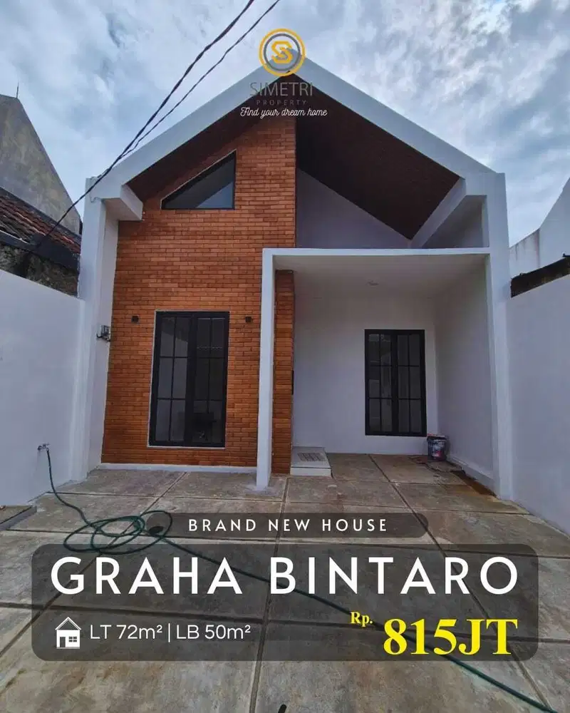 Rumah bagus brandnew graha raya bintaro 800 jutaan
