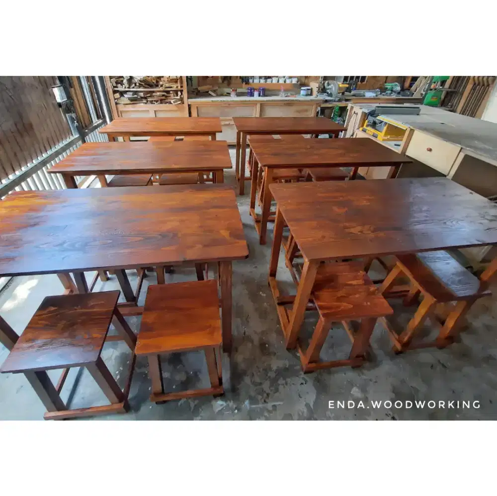 Meja Kursi Set kayu Jati Belanda