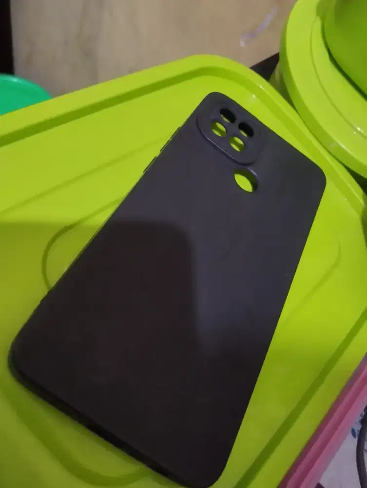 Softcase hitam silikon OPPO A15/A15s second