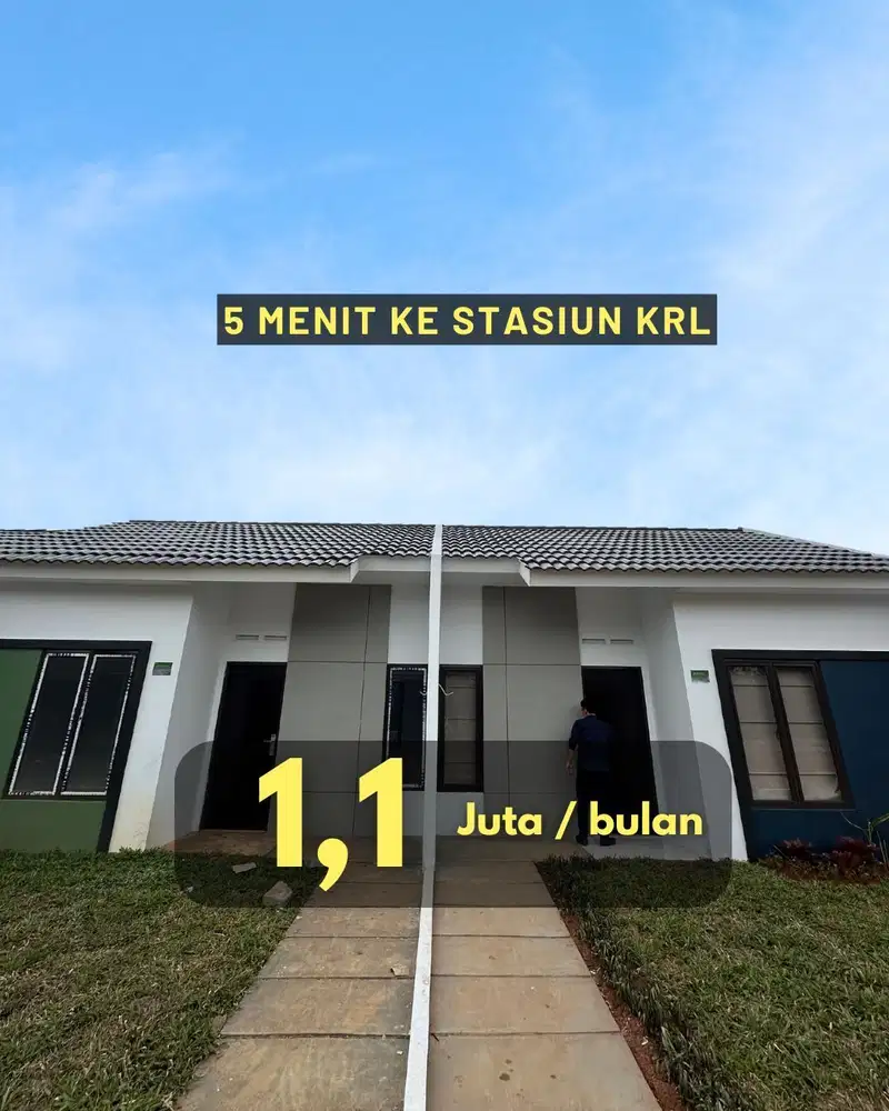 Rumah Tanpa DP, cicilan Flat, 5 menit ke stasiun