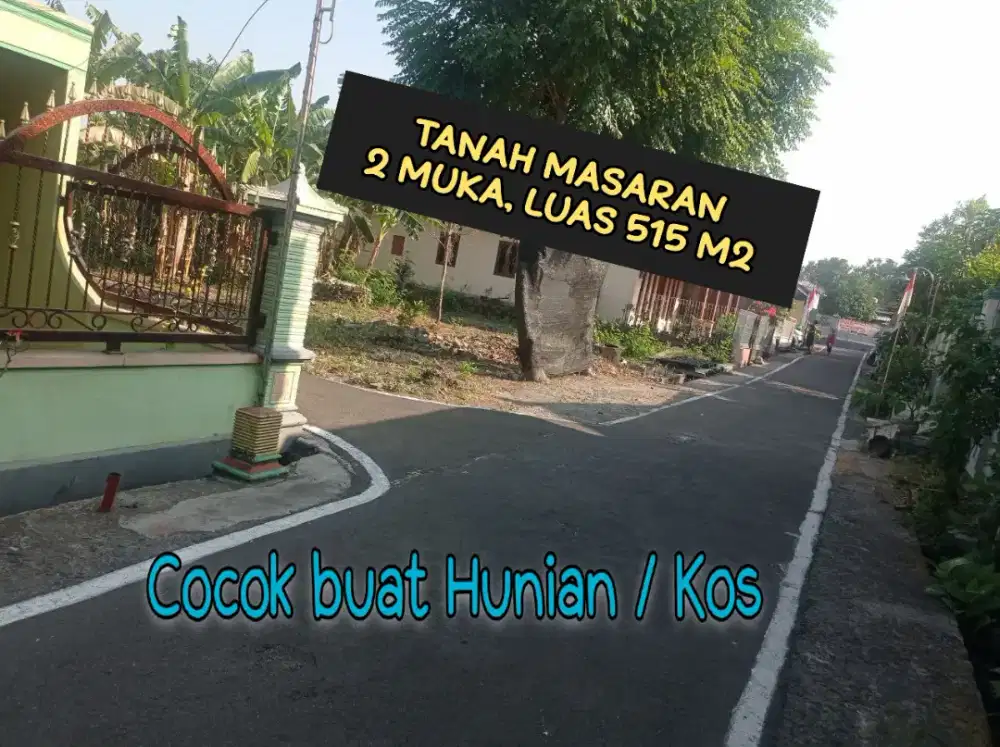 Tanah strategis dekat jl nasional di Masaran