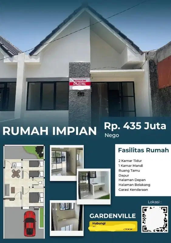 Rumah Garden Ville Jababeka Rumah bangunan baru 2024 sy kasih All in