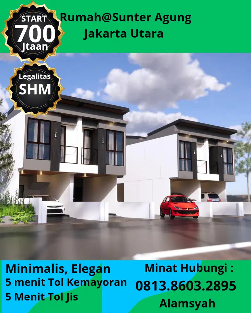 Rumah Cantik Minimalis di Sunter Agung, Jakarta Utara