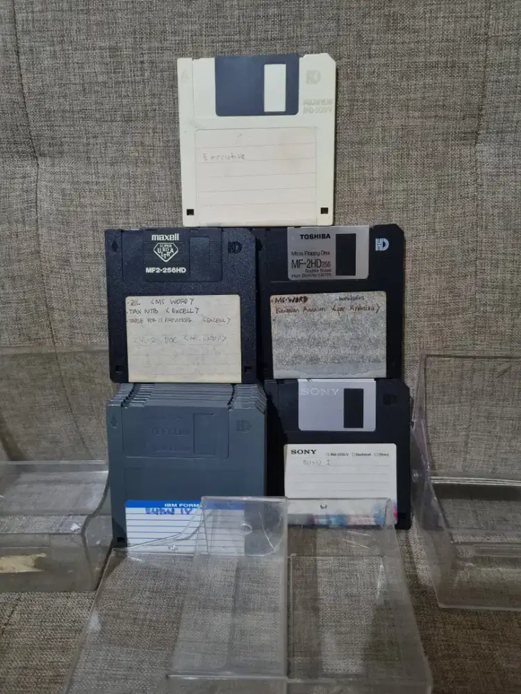 Floppy Disk 3.5 inch Vintage 25 pcs + Casing
