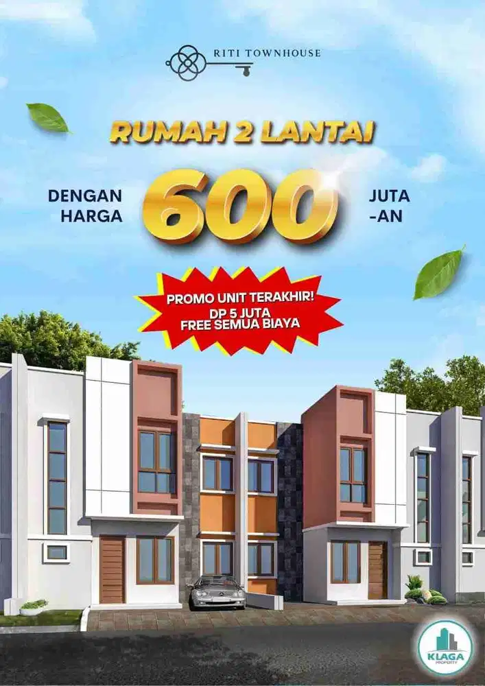 Dijual Cepat Rumah Baru 2 Unit Terakhir Perumahan Riti Townhouse Bogor