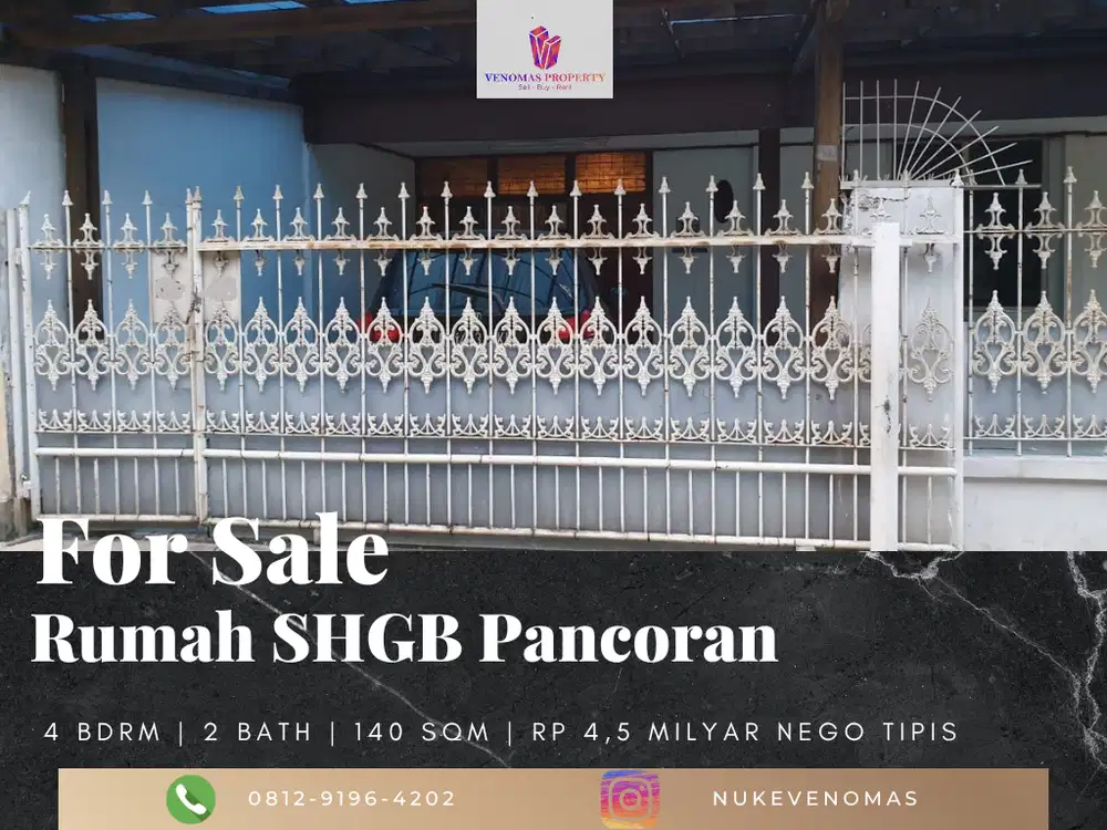 Dijual Rumah daerah Pancoran Kamar Tidur 4