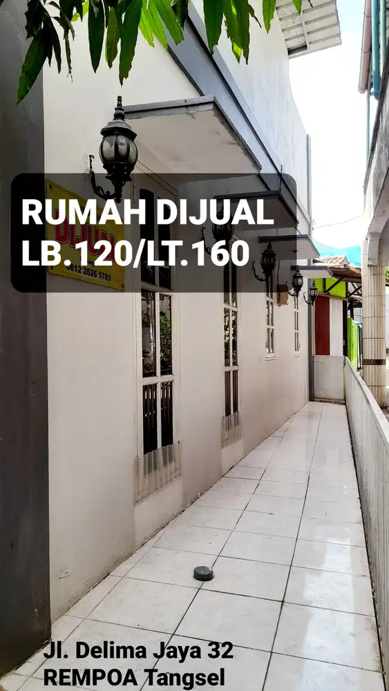Rumah Dijual 2 Lantai 160 Meter di Delima Jaya Rempoa Ciputat