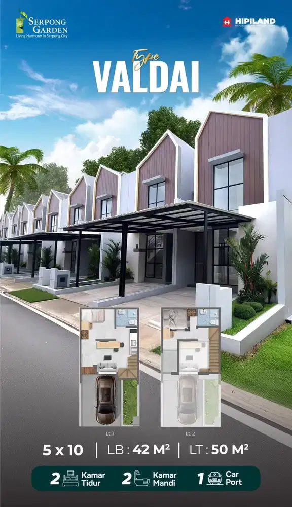 Serpong Garden Cisauk Siap Huni Subsidi DP 10% dan Fee Ppn 100%