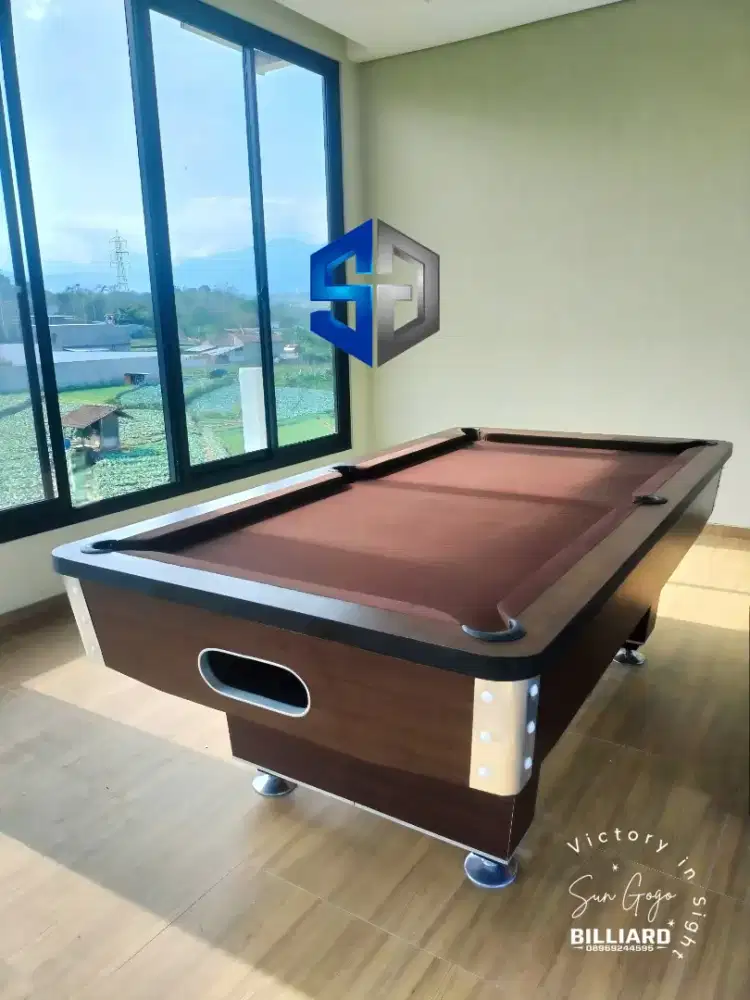 Meja Billiard 7 & 8 Feet Full Set Perlengkapan Bermain biliar bilyar