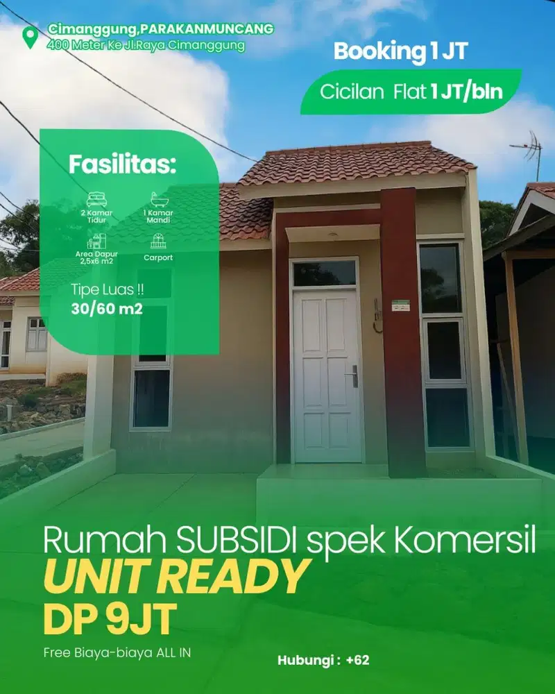 Miliki Rumah Impian di Rancaekek, DP Ringan 4 Juta, Cicilan  1 Jut