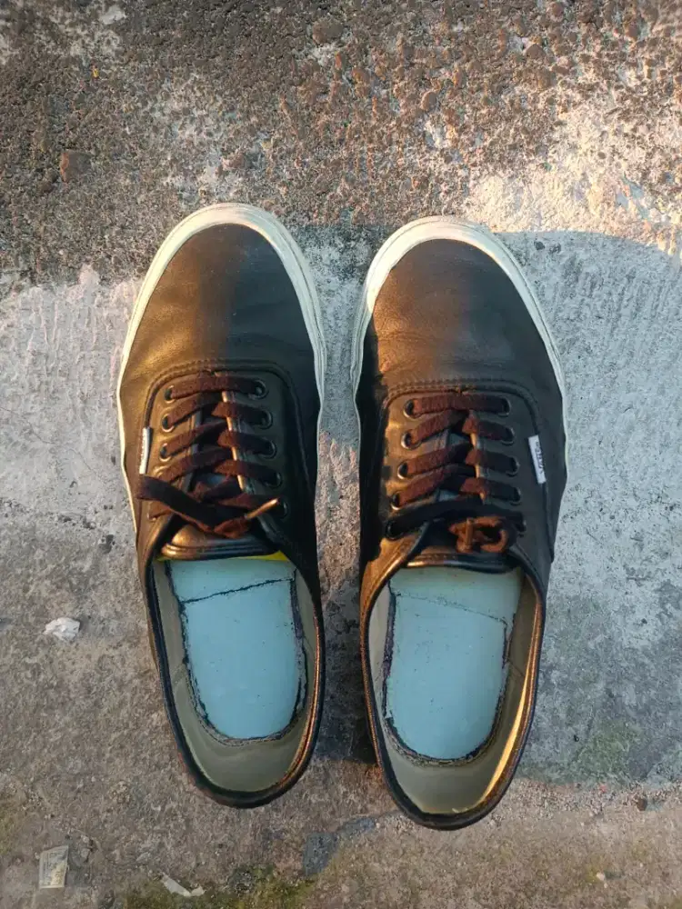 Vans Vault Authentic OG LX Leather Black White