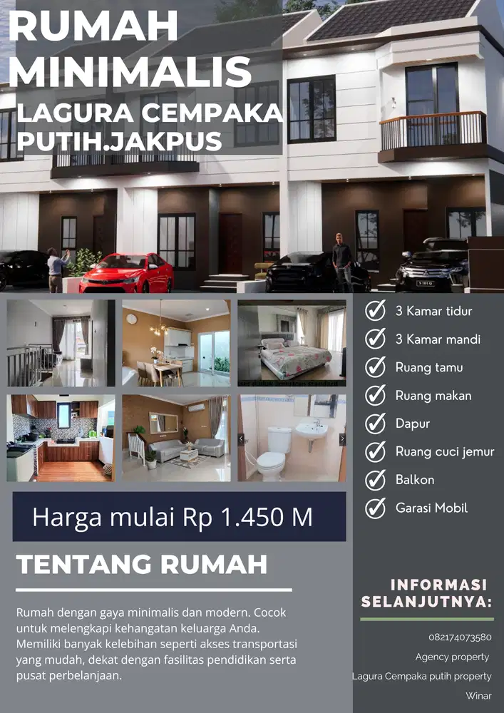 Rumah cantik akses mobil harga murmer di belakang KFC cempaka putih