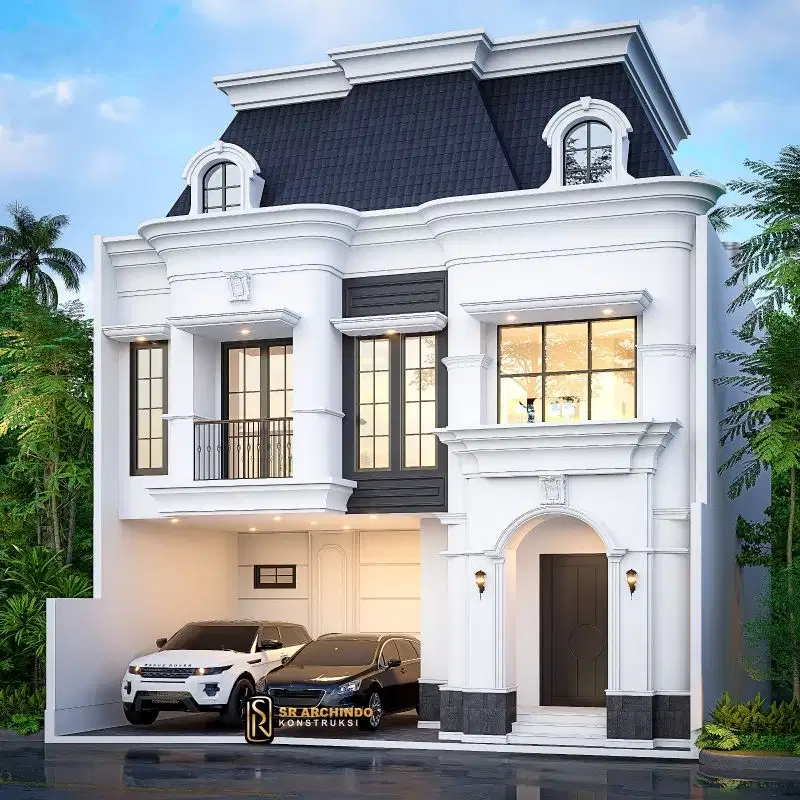 Rumah baru american style di pinggir jalan Jagakarsa Jaksel