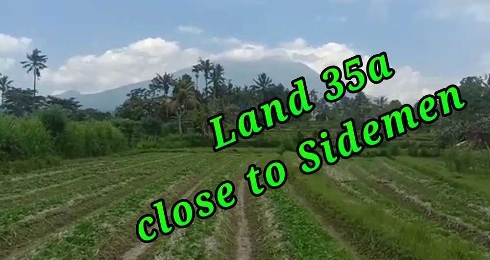 Land 36a for Sale close to Sidemen Traditional Village Bali