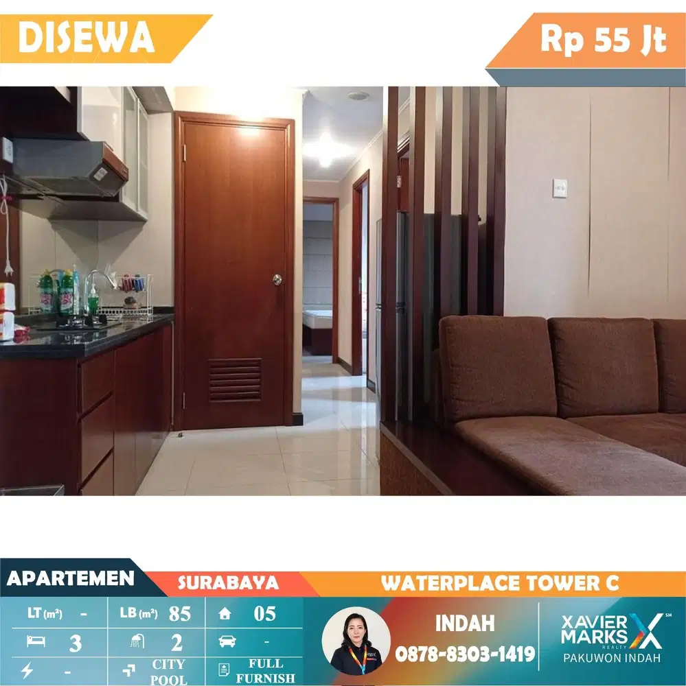 Disewakan Apartemen Water Place 3 BR
