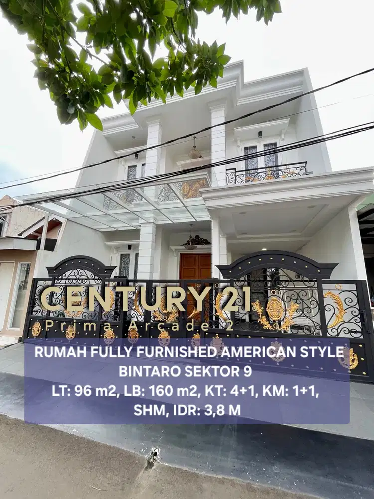 15756 Rumah fully firnished american style shm siap huni
