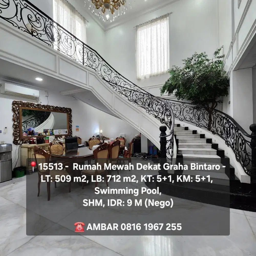 15513 - Rumah mewah ada swimming pool area bintaro