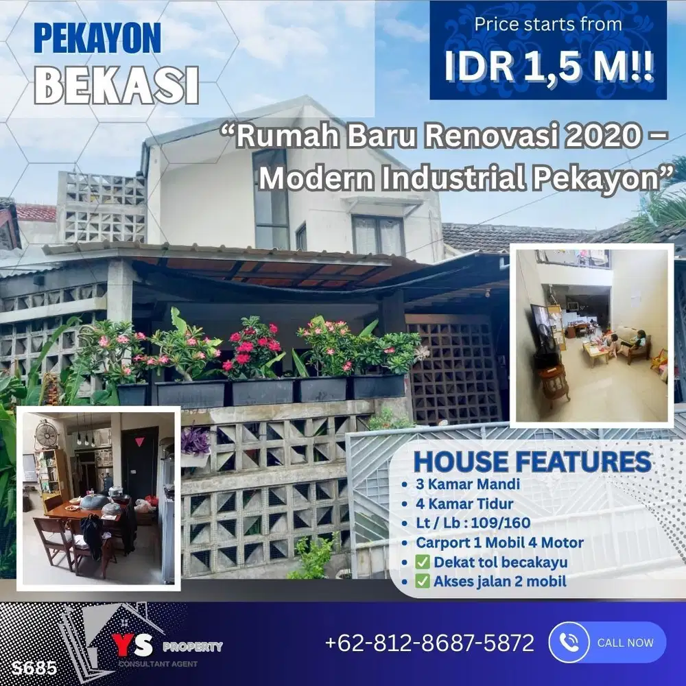 “Rumah Baru Renovasi 2020 – Modern Industrial Pekayon” S685