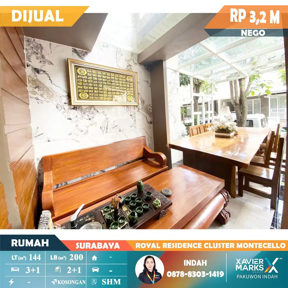 Dijual Rumah Royal Residence cluster Montecello