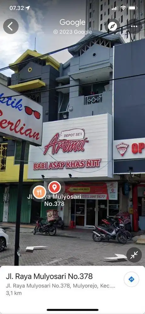 Raya mulyosari ruko 3lt siap pakai