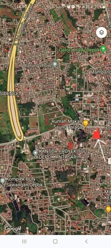 Lahan di bawah NJOP di pinggir jalan di Sawangan Depok