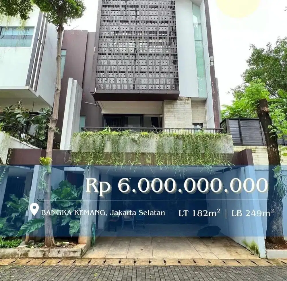 DIJUAL RUMAH  TOWN HOUSE  ON GATE 24 JAM KEAMANAAN  BANGKA - KEMANG