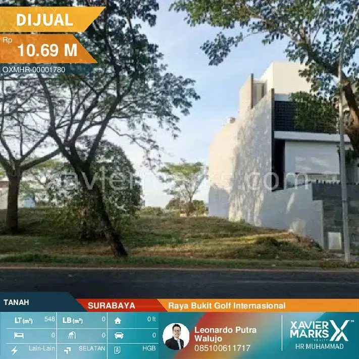 Tanah Kavling Raya Bukit Golf Internasional Citraland 18x30 meter