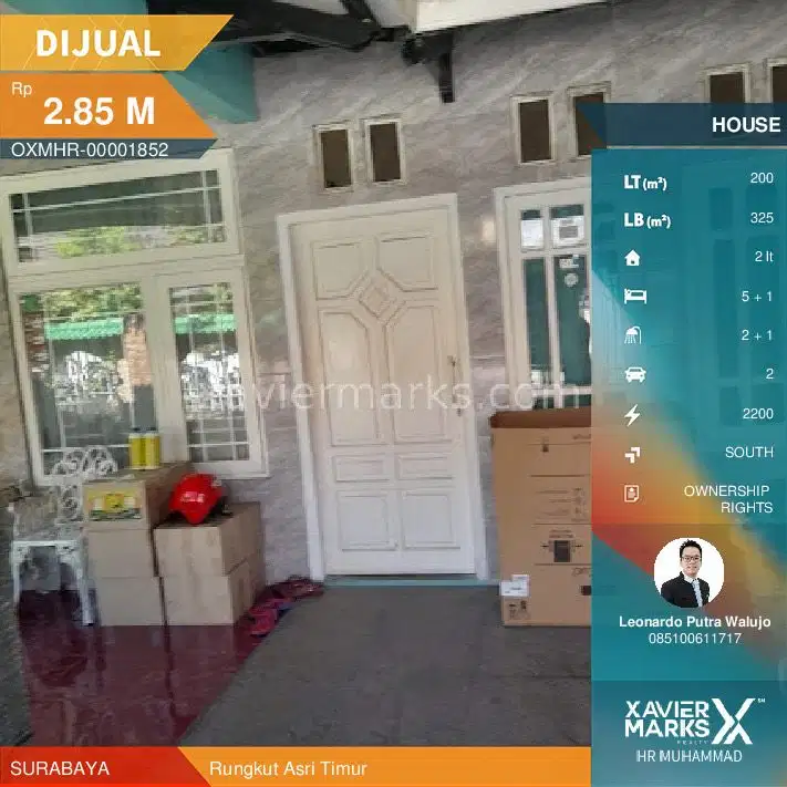 Rumah SHM Rungkut asri Timur dekat pintu tol tambak sumur luas 200m2