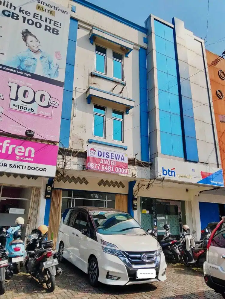 Disewakan ruko strategis pusat kota Bogor Jl Raya Pajajaran