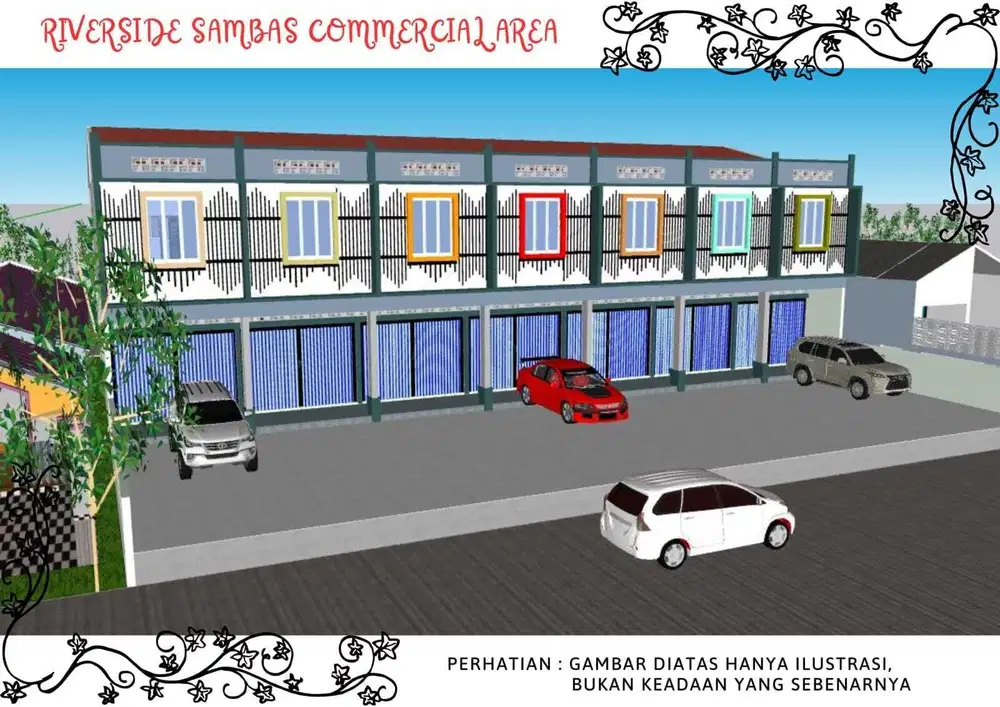 7 Ruko baru diSambas Pasar Pagi Kalimantan barat luas4x28 bangunan2lt