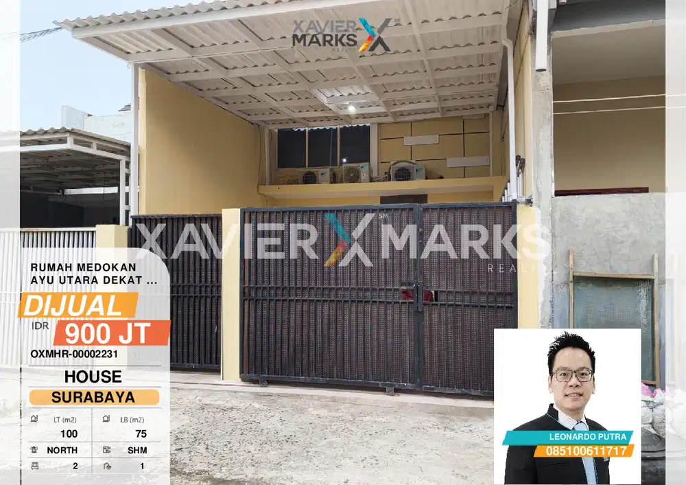 Rumah Medokan Ayu Utara dekat OERR MERR luas 100m2 ada 2 kamar