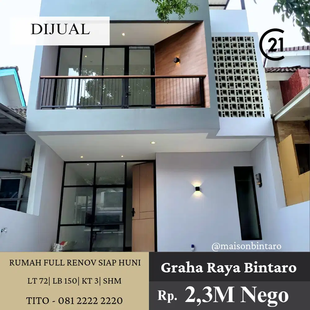 Rumah Minimalis Full Renovasi Siap Huni di Graha Raya Bintaro 12304